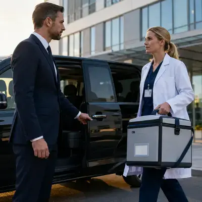 Transporte puntual para personal suministros críticos de ensayos